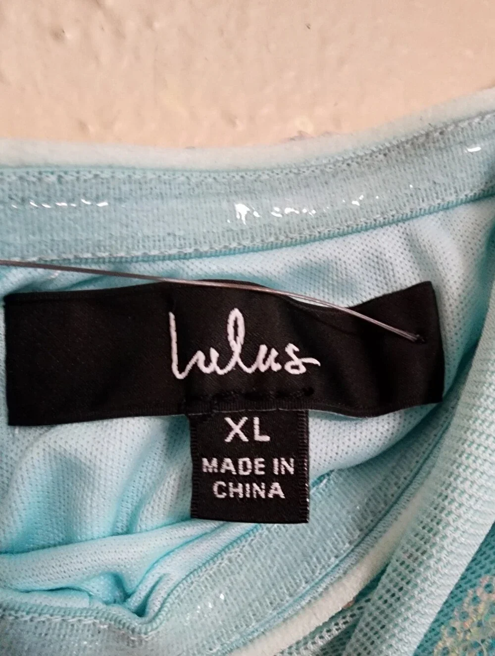Lulus Made to Stun Light Blue Sequin Strapless Mermaid Maxi Dress XL Wedding - Picture 11 of 11